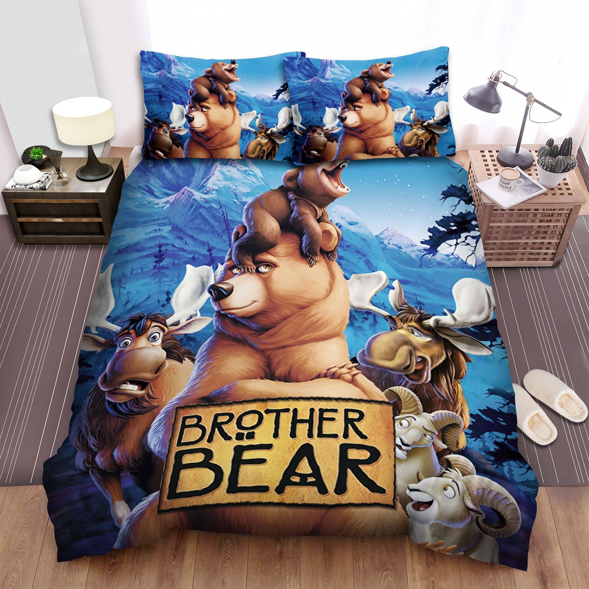 Brother Bear The Poster Bed Sheets Spread Duvet Cover Bedding Set - Unique Anime Apparel for Fans