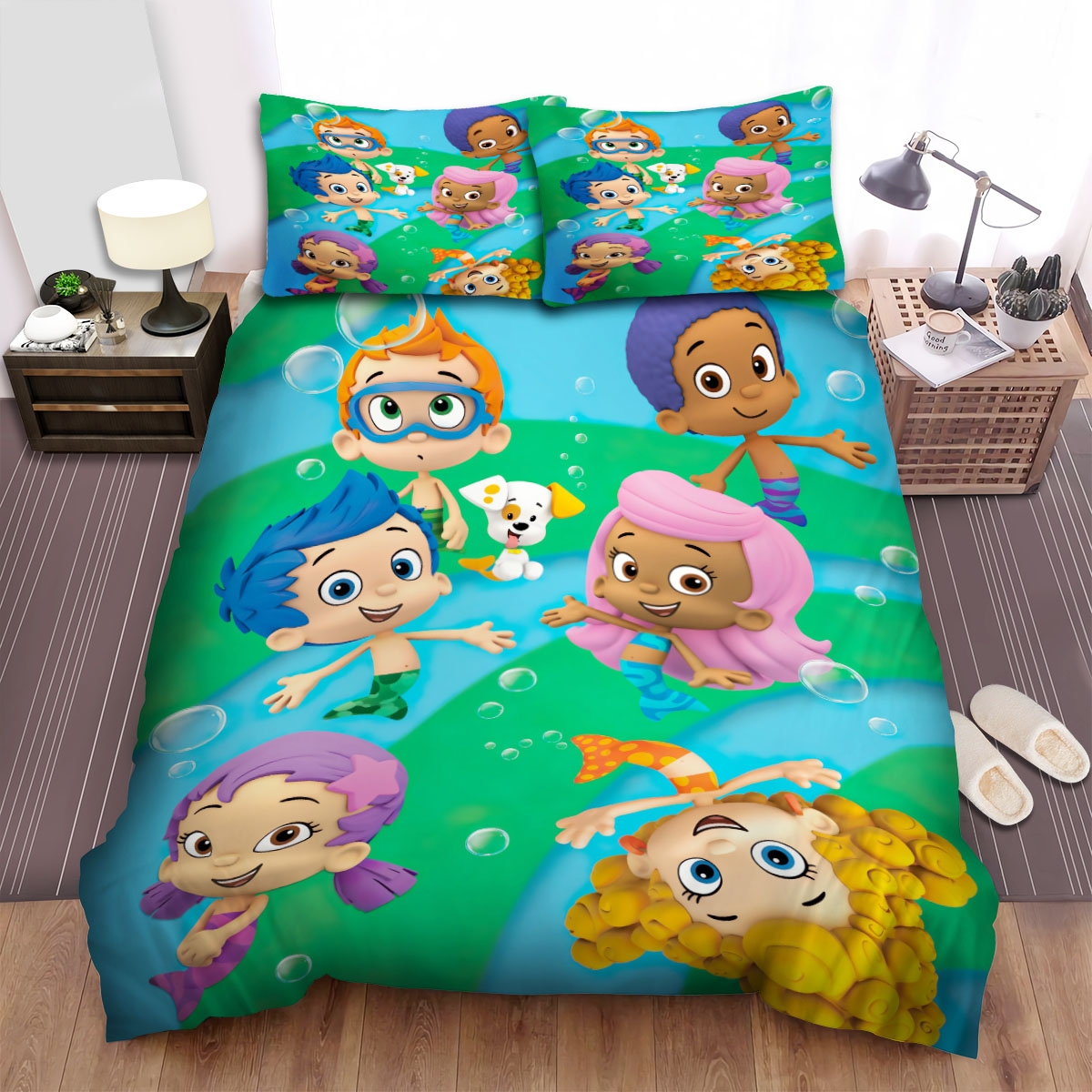 Bubble Guppies Group Poster Bed Sheet Spread Duvet Cover Bedding Set - Unique Anime Apparel for Fans