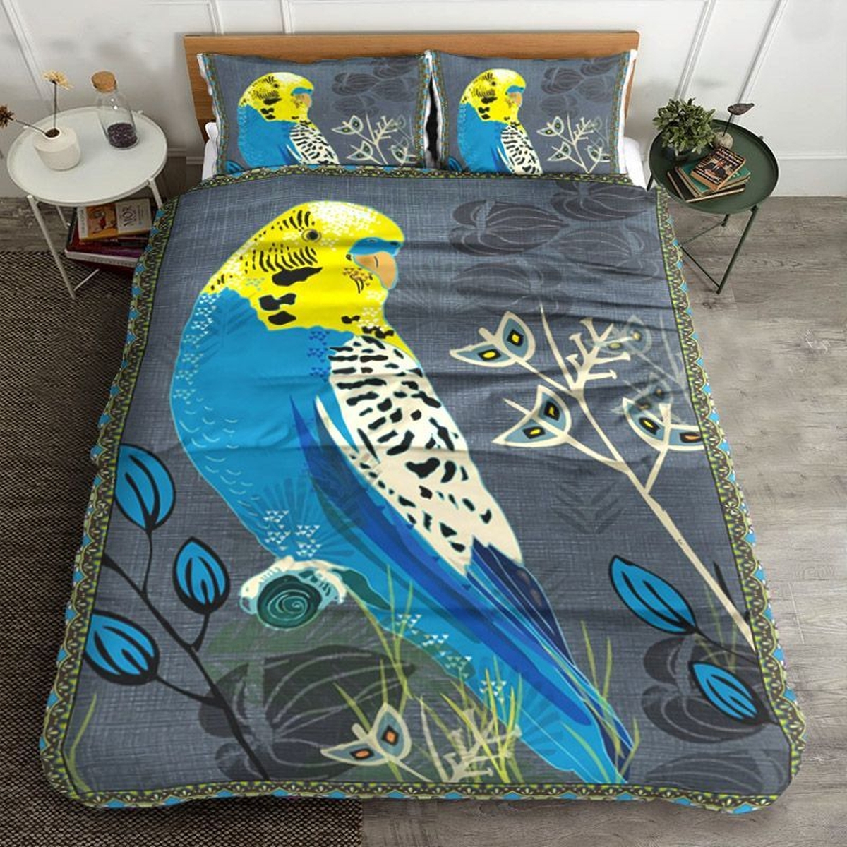 Budgerigar Bed Sheets Spread Duvet Cover Bedding Set - Unique Anime Apparel for Fans