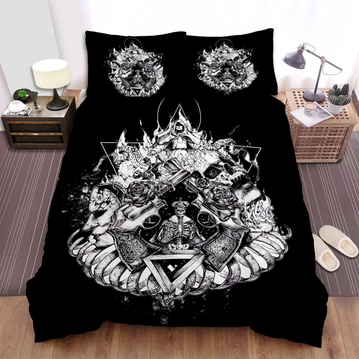 Bullet For My Valentine Cool Art Bed Sheets Spread Duvet Cover Bedding Set - Unique Anime Apparel for Fans