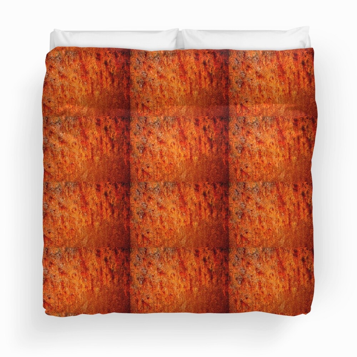 Burnt Orange Duvet Cover Bedding Set - Unique Anime Apparel for Fans