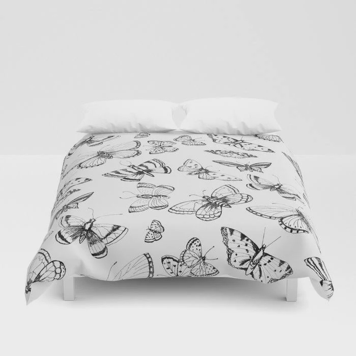 Butterflies And Moths Bed Sheets Spread Duvet Cover Bedding Set - Unique Anime Apparel for Fans
