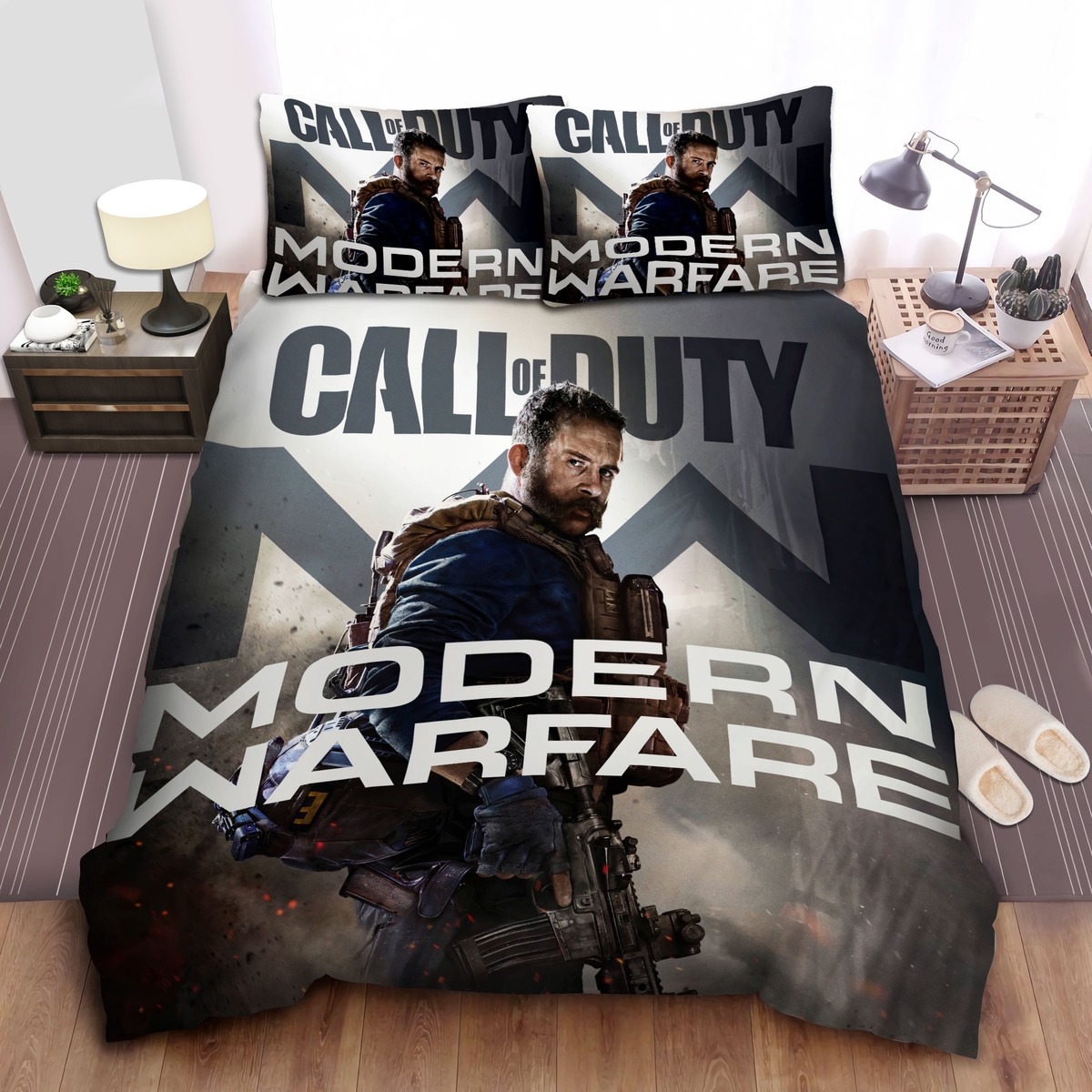 Call Of Duty Modern Warfare Character Bed Sheets Spread Duvet Cover Bedding Set - Unique Anime Apparel for Fans