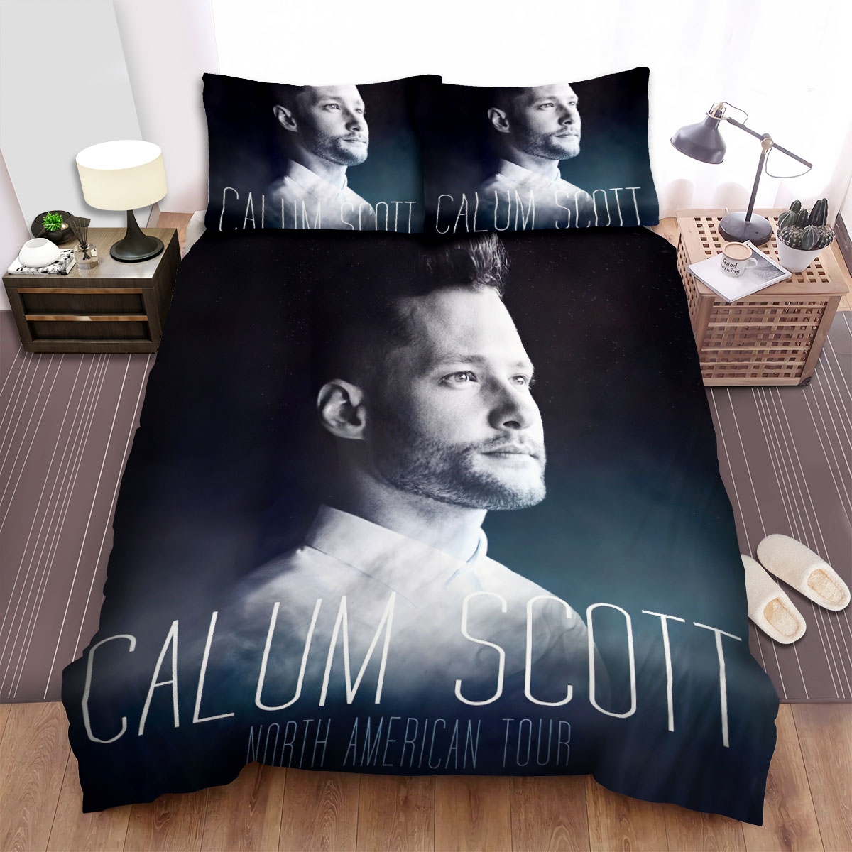 Calum Scott North American Tour Bed Sheets Spread Duvet Cover Bedding Set - Unique Anime Apparel for Fans