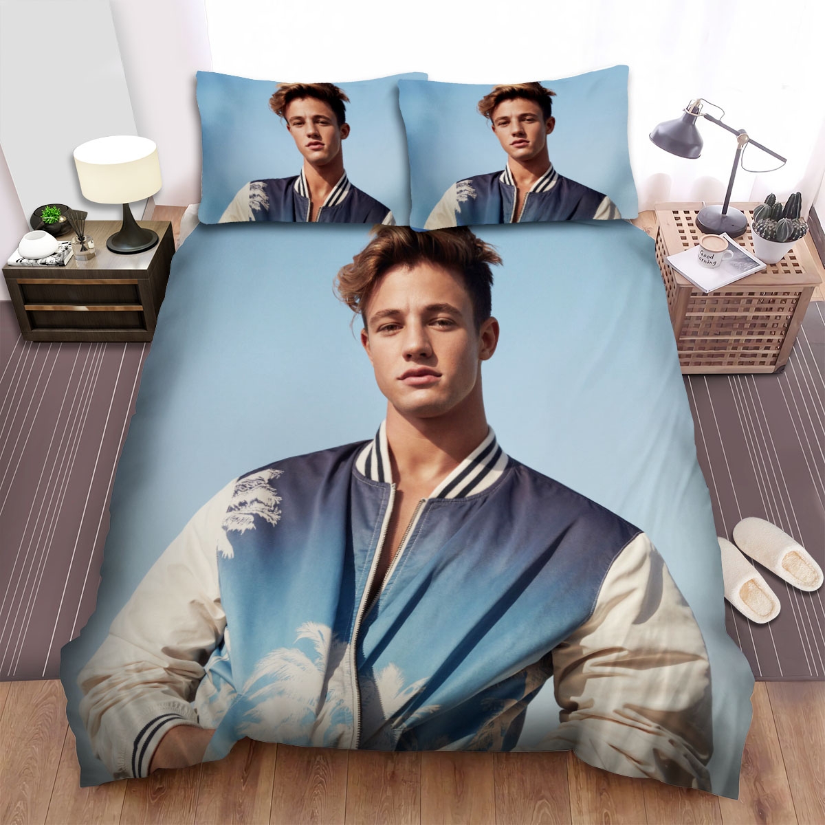 Cameron Dallas Jacket Bed Sheets Spread Duvet Cover Bedding Set - Unique Anime Apparel for Fans