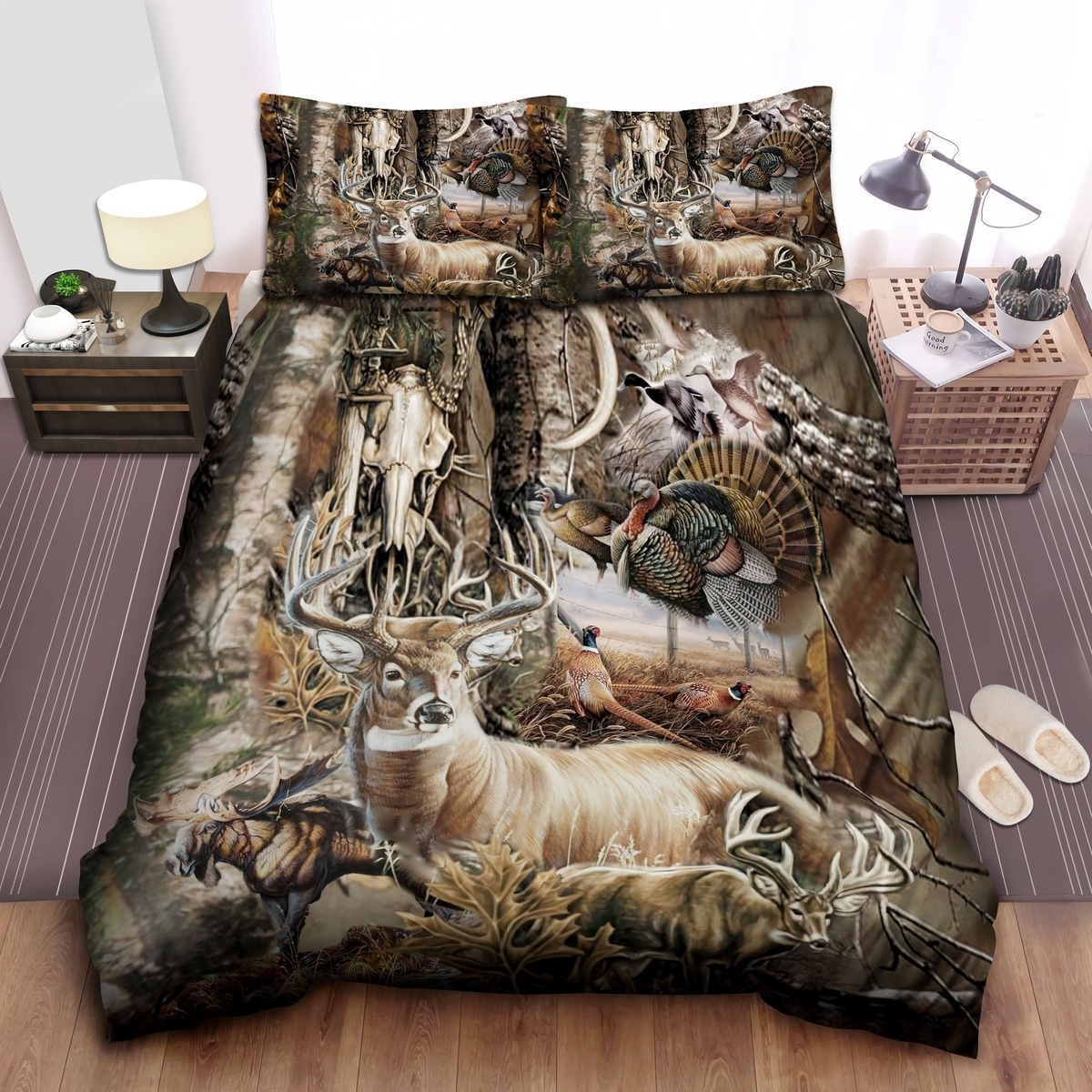 Camo Hunting Art Bedding Set (Duvet Cover & Pillow Cases) - Unique Anime Apparel for Fans