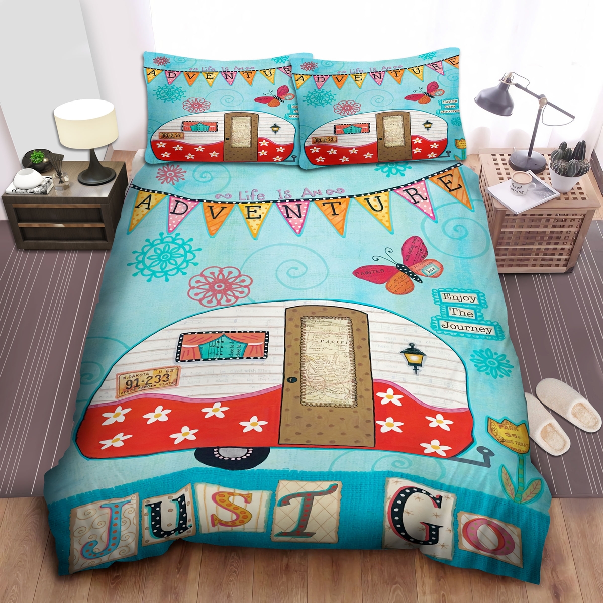 Camper Bed Sheets Spread Duvet Cover Bedding Set - Unique Anime Apparel for Fans