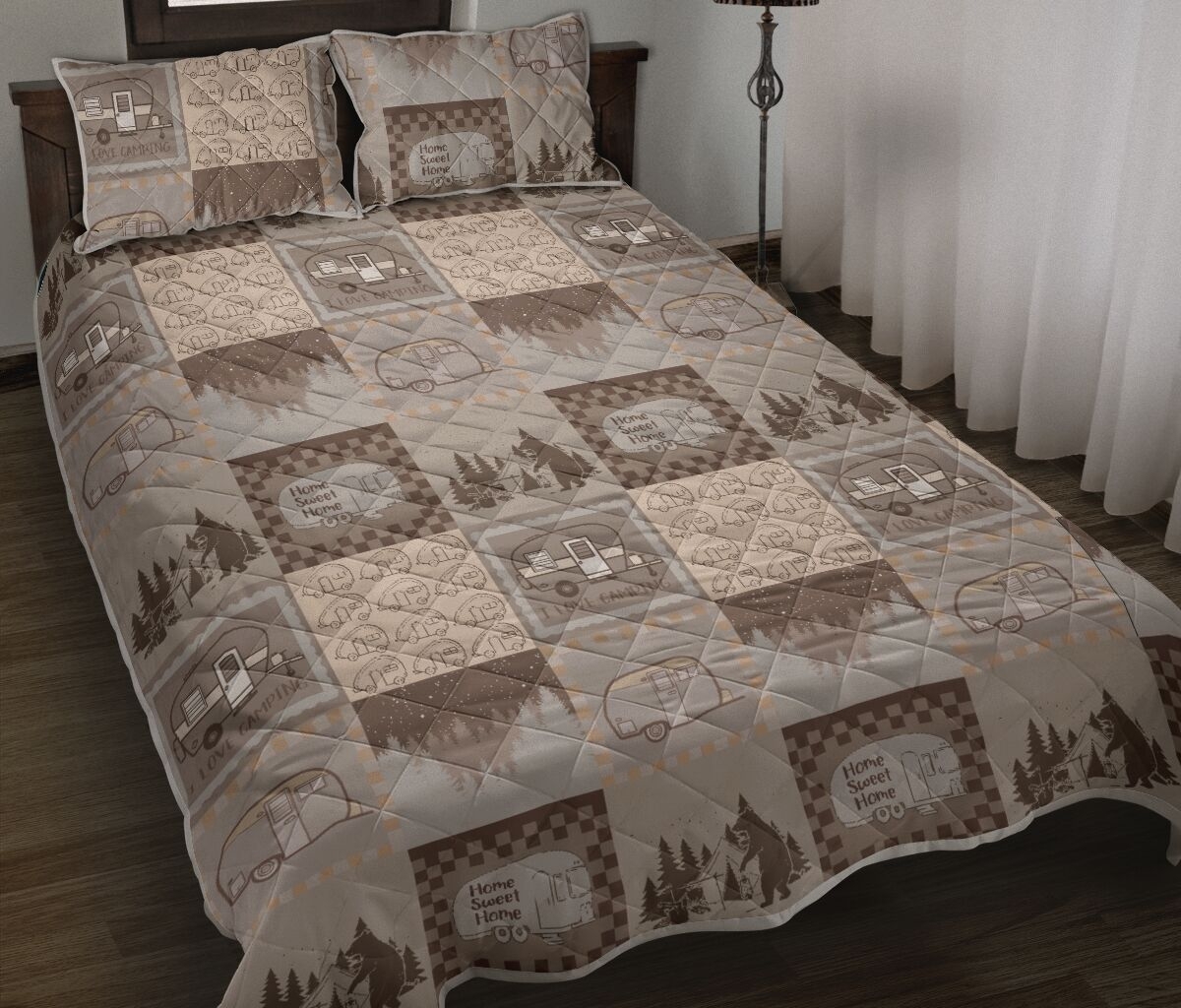 Camping Van Quilt Bedding Set - Unique Anime Apparel for Fans