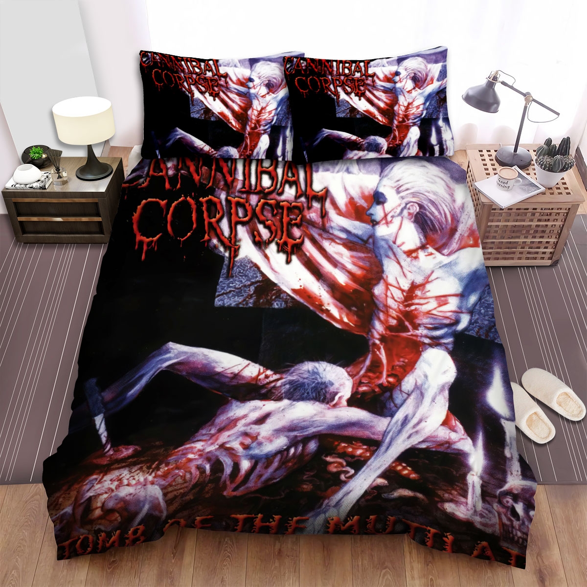 Cannibal Corpse Tomb Of The Mutilated Album Art Cover Bed Sheets Spread Duvet Cover Bedding Set - Unique Anime Apparel for Fans