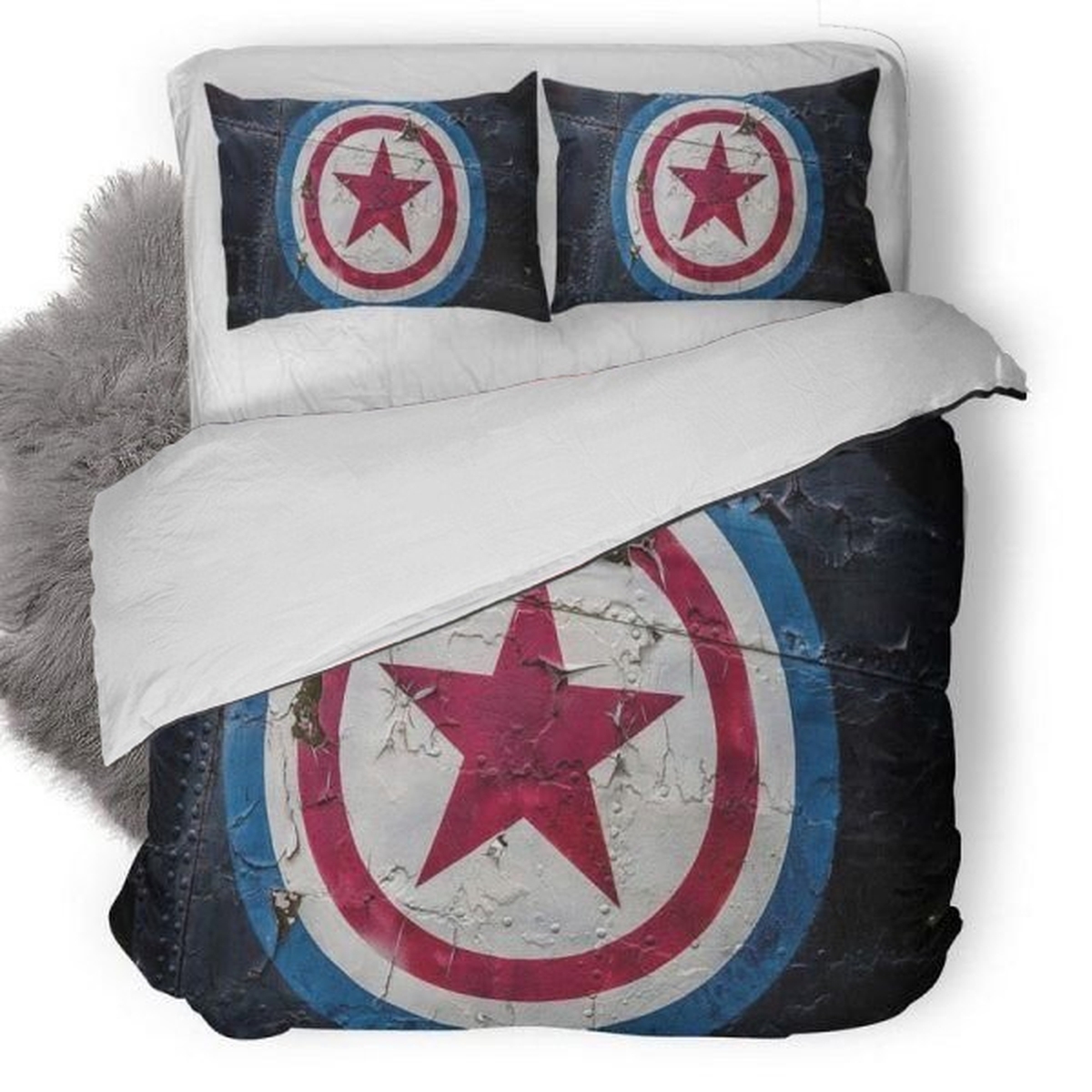 Captain America Duvet Cover Bedding Set - Unique Anime Apparel for Fans