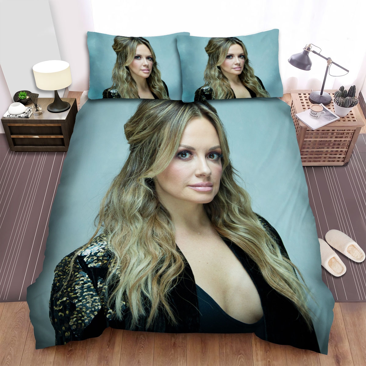 Carly Pearce Music Cool Photo Bed Sheets Spread Duvet Cover Bedding Set - Unique Anime Apparel for Fans