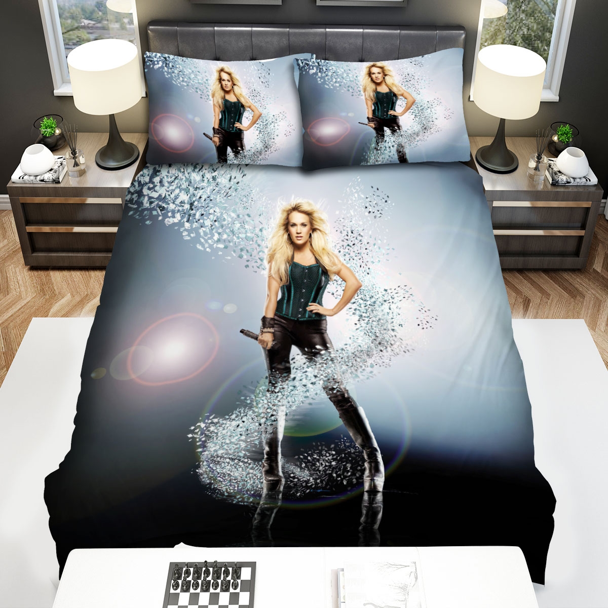 Carrie Underwood Bed Sheets Spread Comforter Duvet Cover Bedding Set - Unique Anime Apparel for Fans
