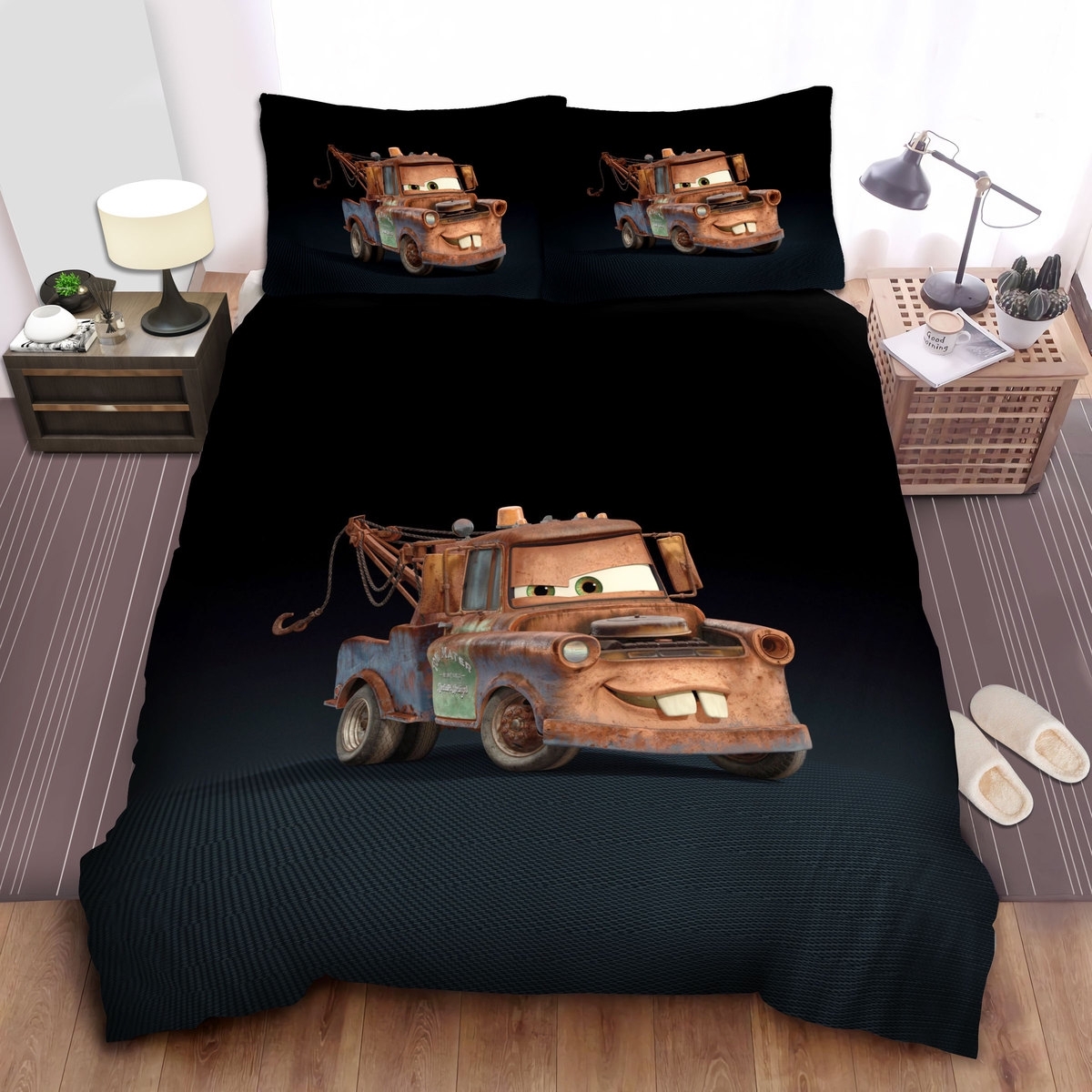 Cars Mater And His Hook Bed Sheets Spread Duvet Cover Bedding Set - Unique Anime Apparel for Fans