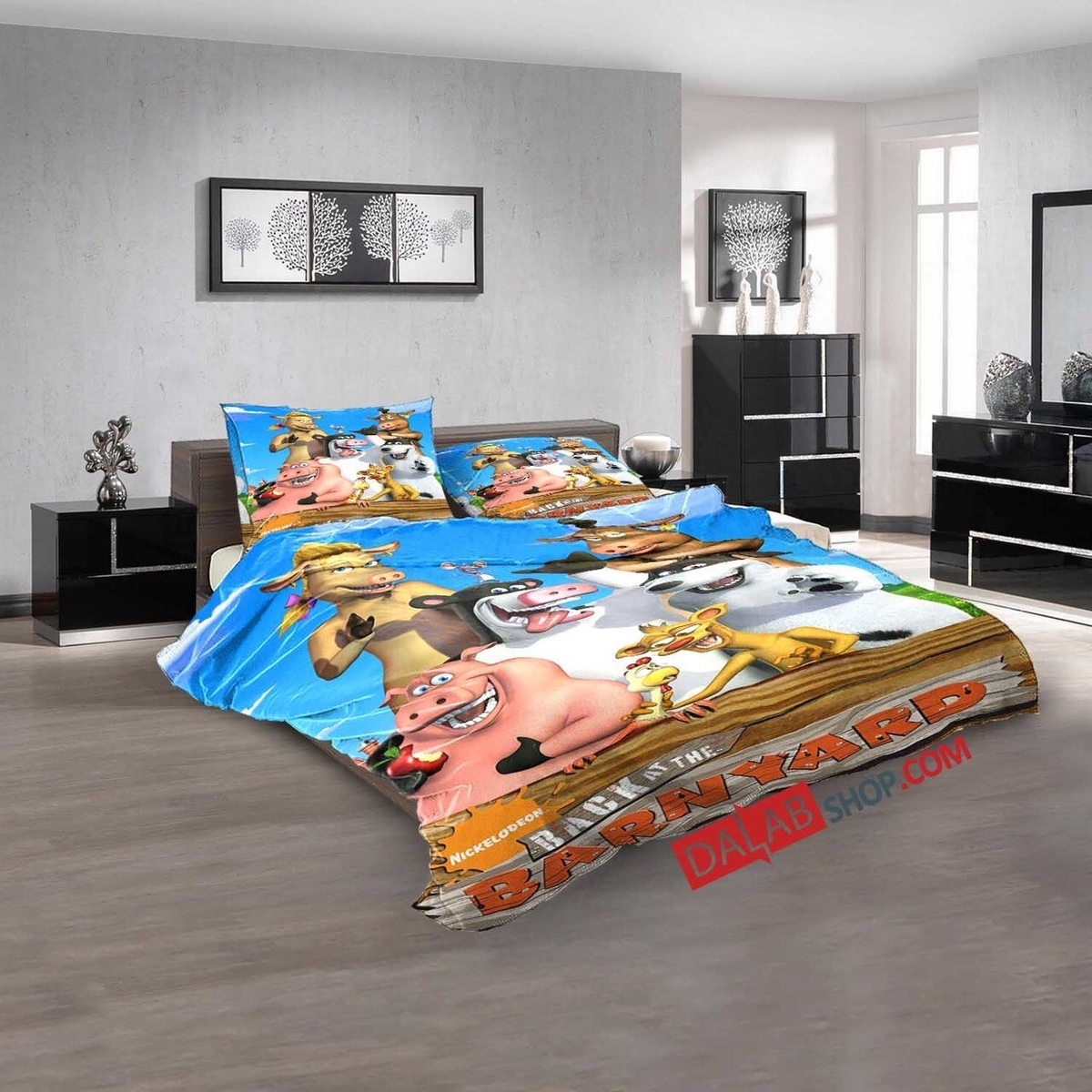 Cartoon Movies Back At The Barnyard D 3d Customized Duvet Cover Bedroom Sets Bedding Set - Unique Anime Apparel for Fans