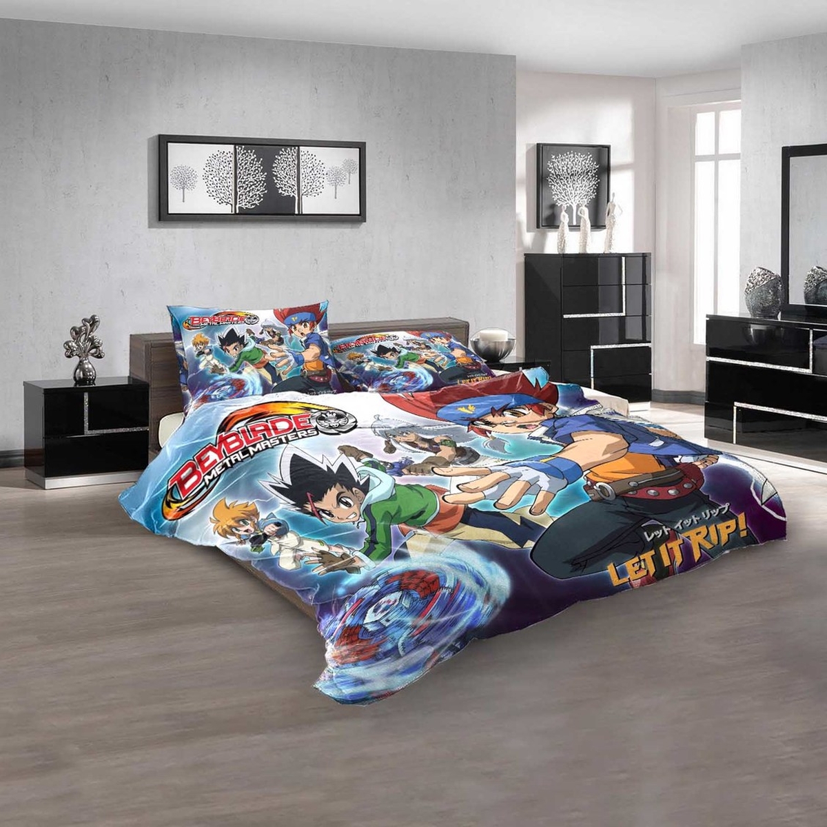 Cartoon Movies Beyblade 3d Duvet Cover Bedding Set - Unique Anime Apparel for Fans