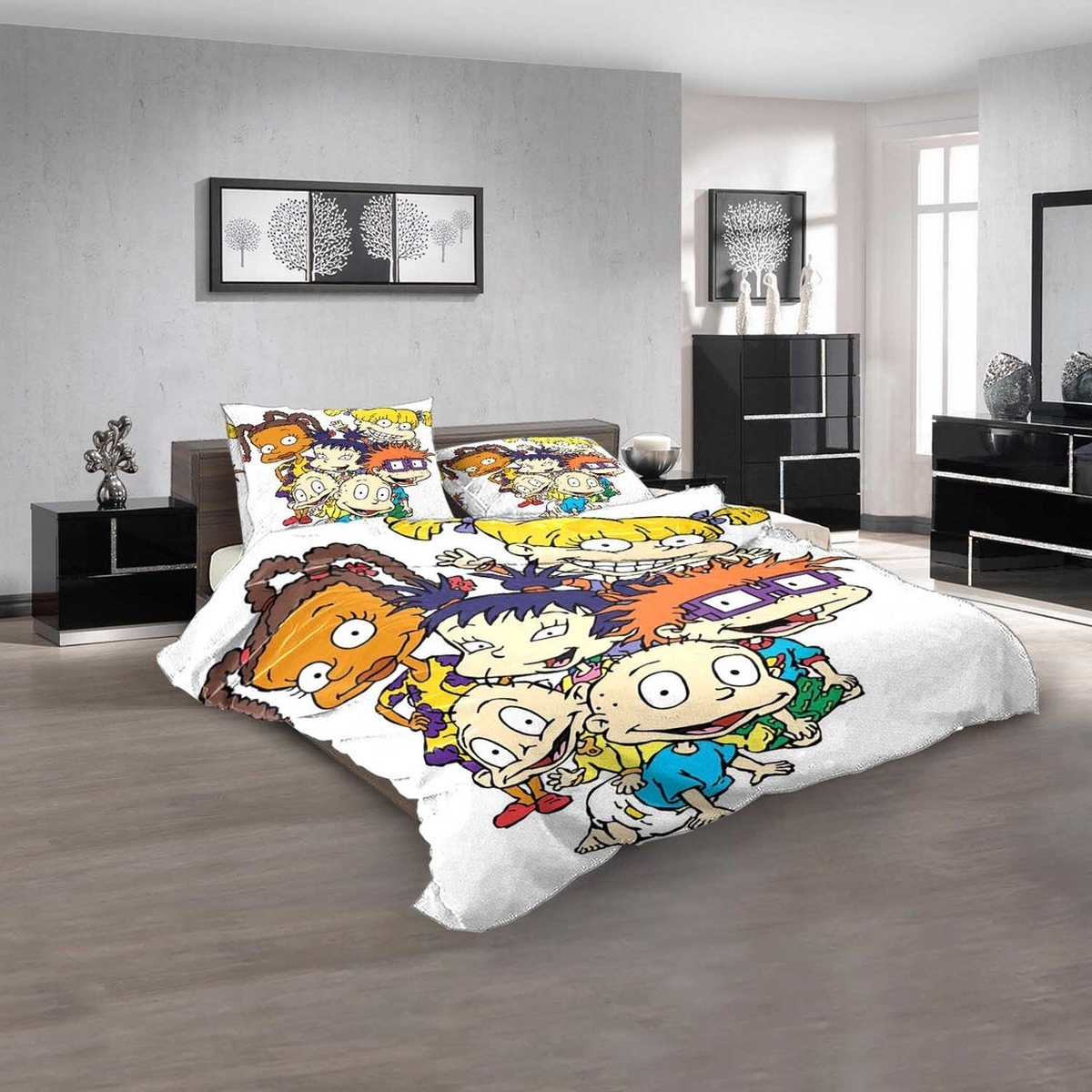 Cartoon Movies Rugrats 3d Bedding Set (Duvet Cover & Pillow Cases) - Unique Anime Apparel for Fans
