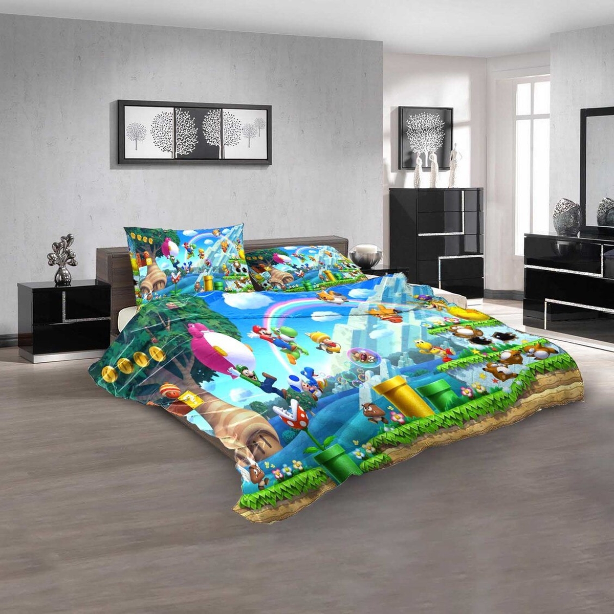 Cartoon Movies Super Mario World N 3d Bedding Set - Unique Anime Apparel for Fans