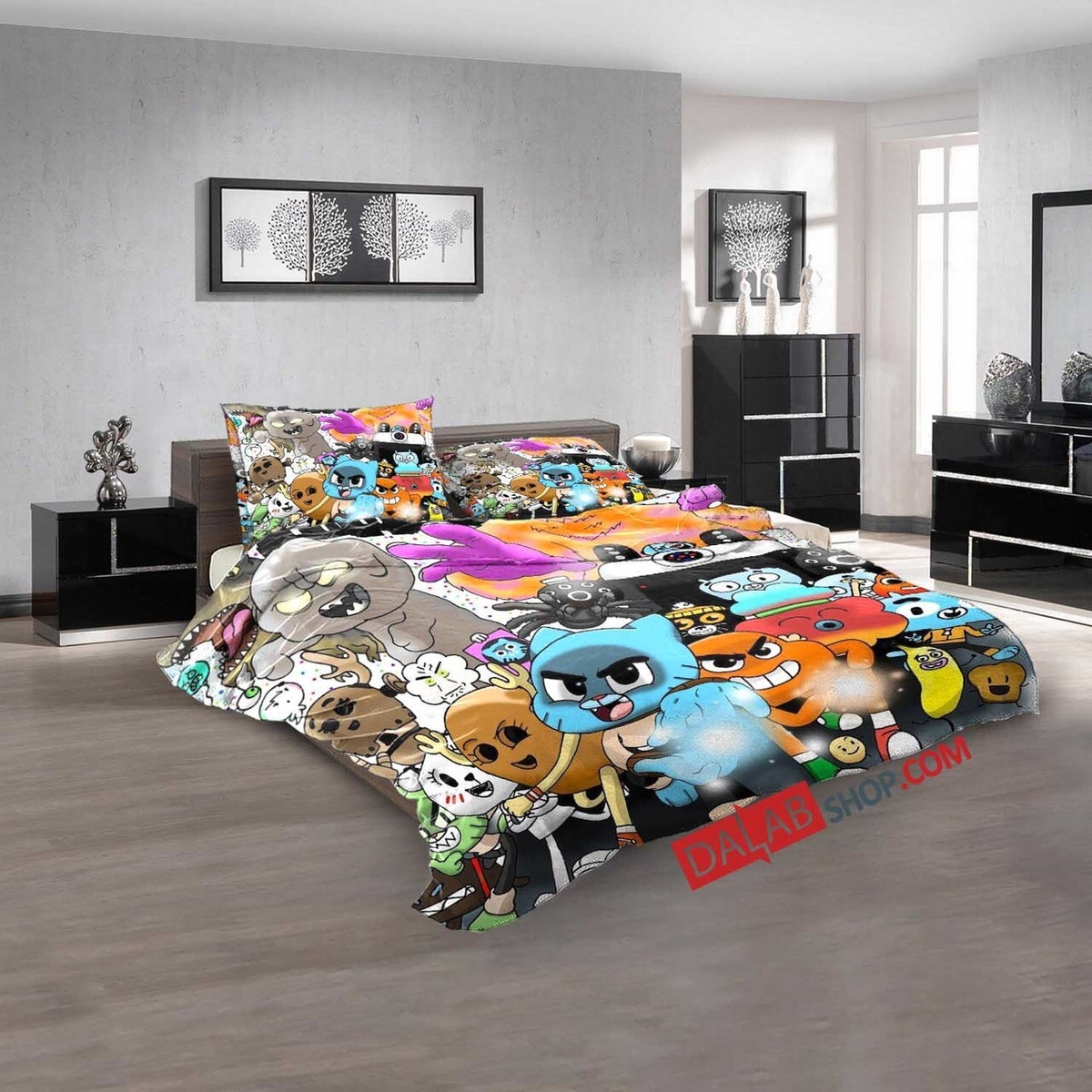 Cartoon Movies The Amazing World Gumball V 3d Duvet Cover Bedding Set - Unique Anime Apparel for Fans