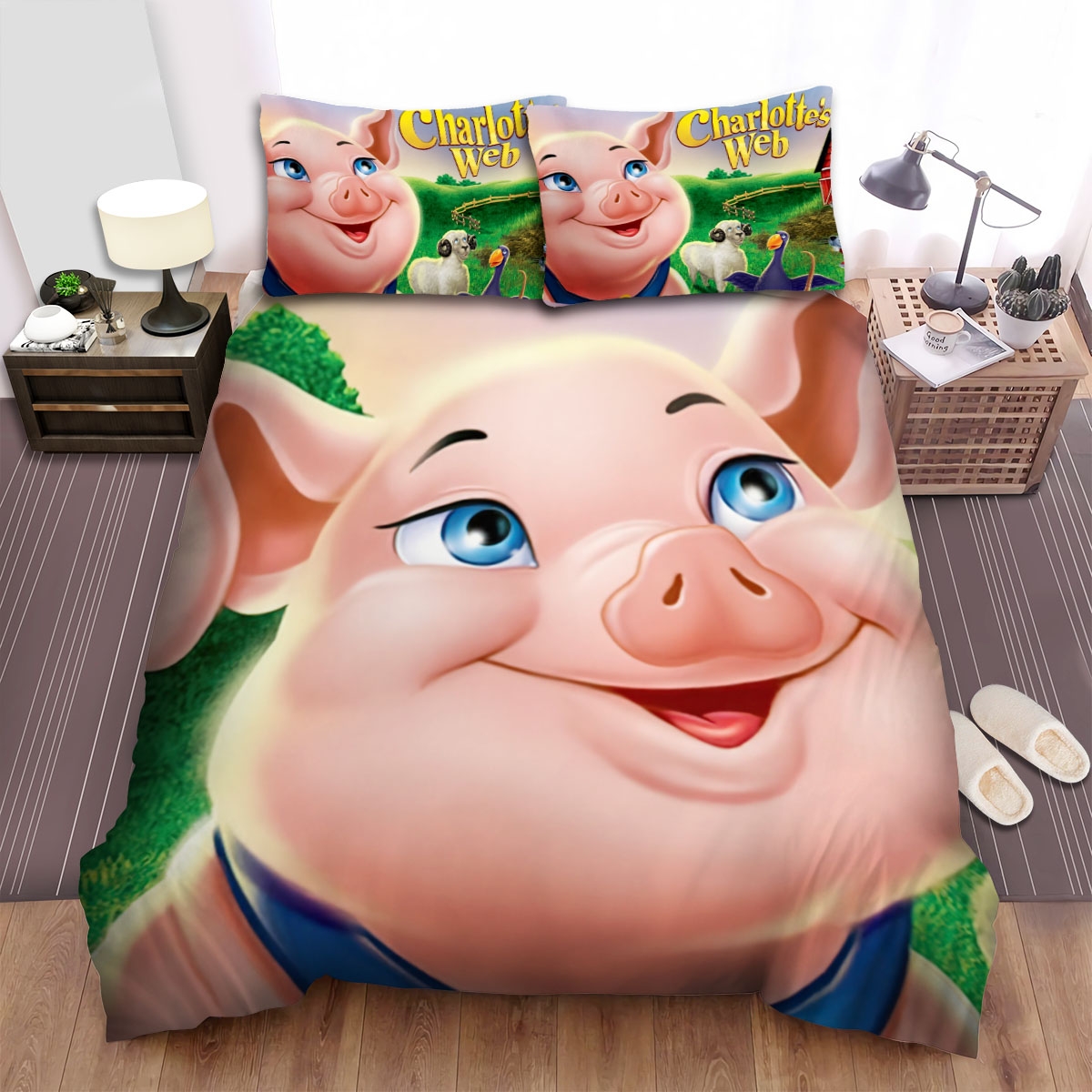 Charlotte's Web (2006) Digital Artwork Bed Sheets Spread Comforter Duvet Cover Bedding Set - Unique Anime Apparel for Fans