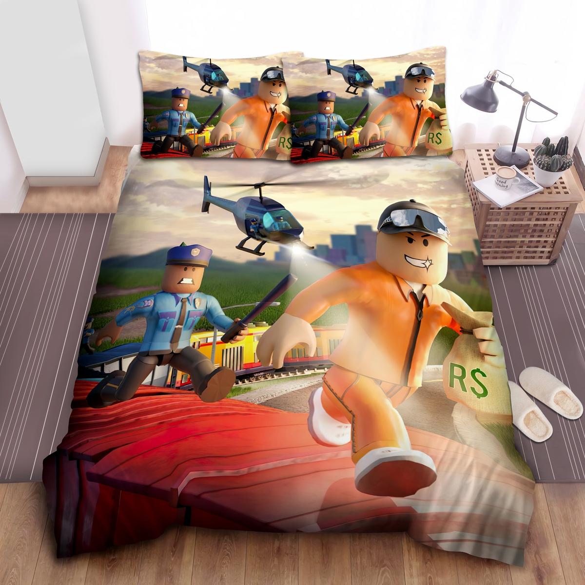Chasing The Thief Bed Sheets Spread Comforter Duvet Cover Bedding Set - Unique Anime Apparel for Fans