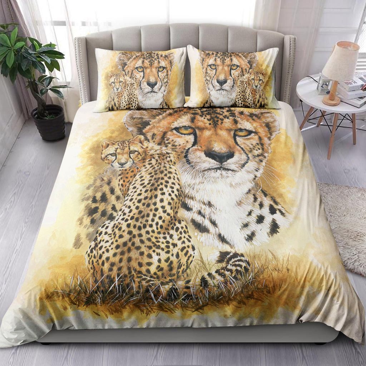 Cheetah Bedding Set Bed Sheets Spread Duvet Cover Bedding Sets - Unique Anime Apparel for Fans