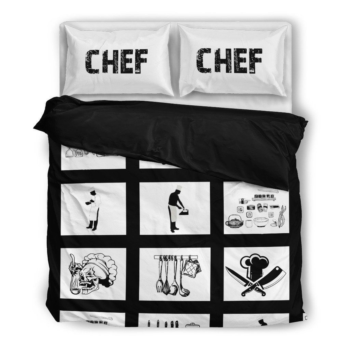 Chef Bed Sheets Spread Duvet Cover Bedding Set - Unique Anime Apparel for Fans