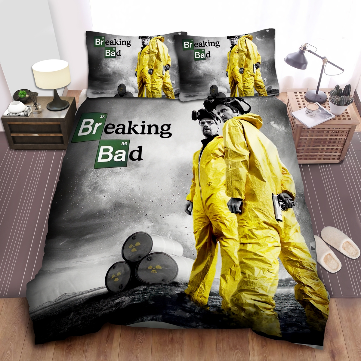 Chemical Barrels And Suits Sheets Spread Duvet Cover Bedding Set - Unique Anime Apparel for Fans
