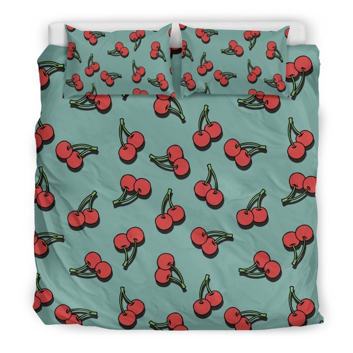 Cherry Bed Sheets Spread Duvet Cover Bedding Set - Unique Anime Apparel for Fans