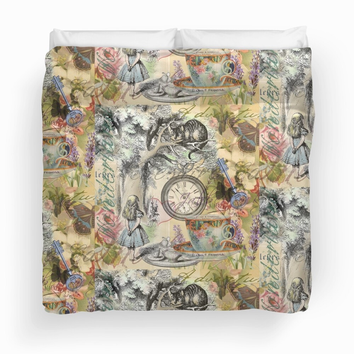 Cheshire Cat Alice In Wonderland Duvet Cover Bedding Set - Unique Anime Apparel for Fans