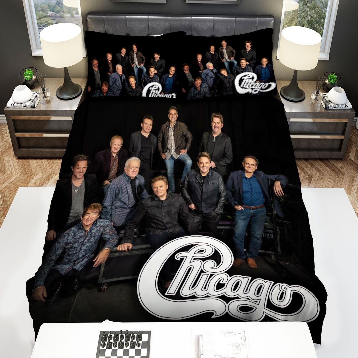 Chicago Band Members Bed Sheets Spread Duvet Cover Bedding Set - Unique Anime Apparel for Fans