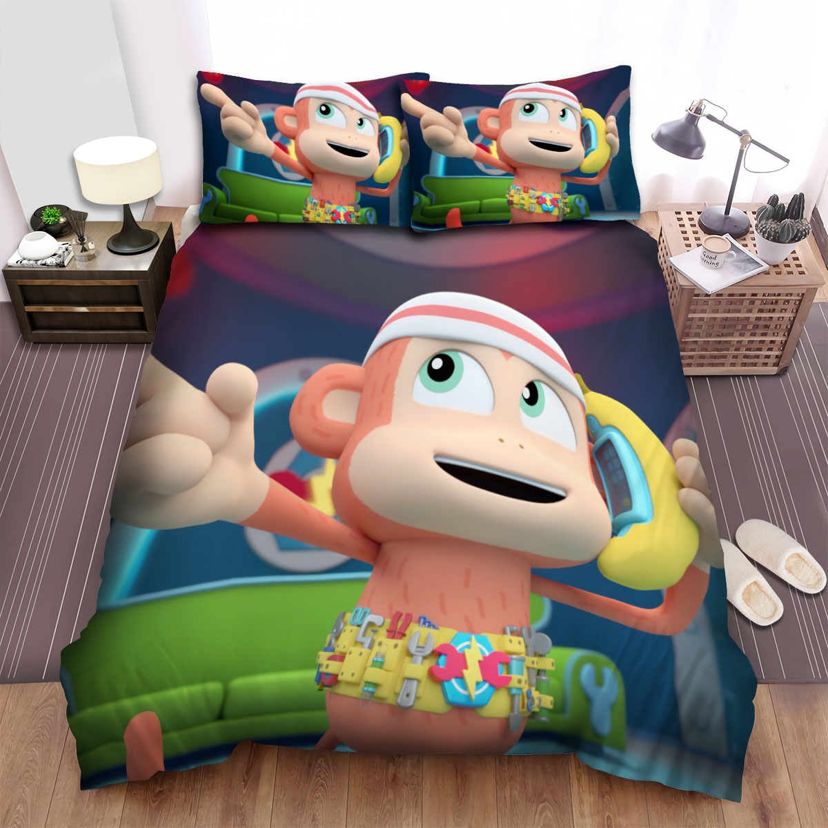 Chico Bonbon & The Banana Phone Bed Sheets Spread Duvet Cover Bedding Set - Unique Anime Apparel for Fans