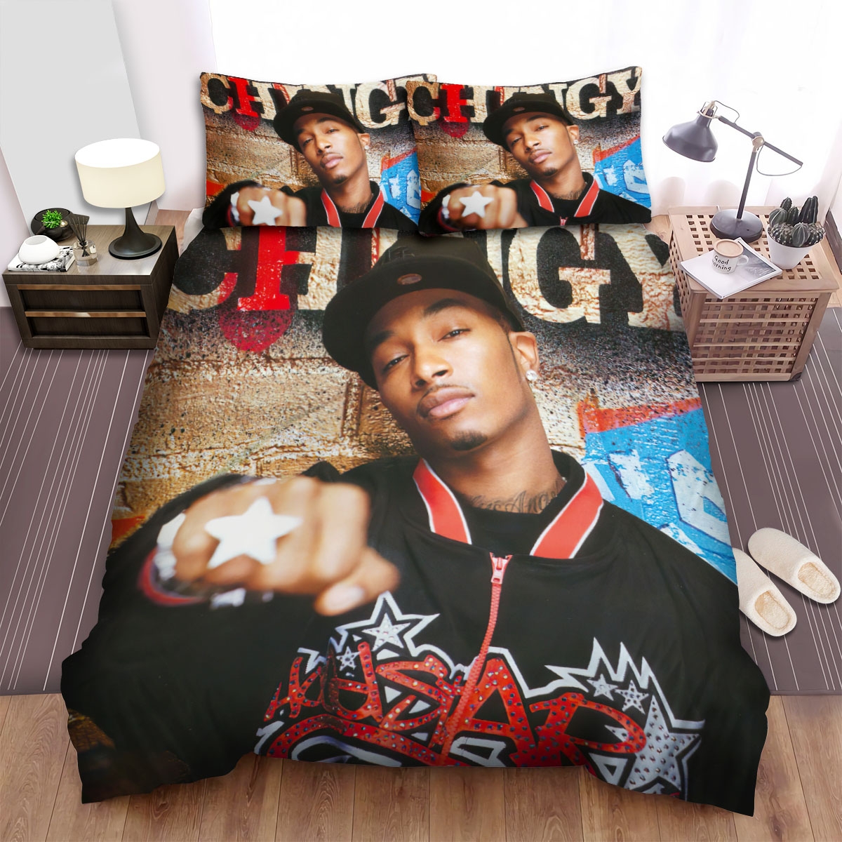 Chingy Pullin Me Back Album Cover Bed Sheets Spread Duvet Cover Bedding Set - Unique Anime Apparel for Fans