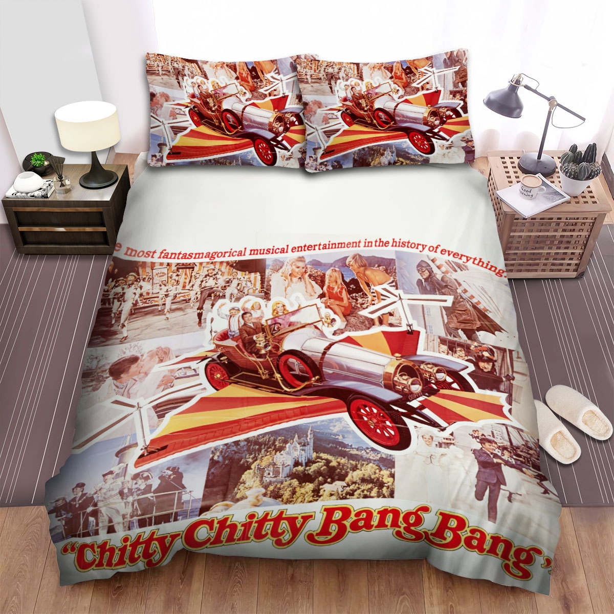 Chitty Chitty Bang Bang (1968) Musial Entertainment Bed Sheets Spread Comforter Duvet Cover Bedding Set - Unique Anime Apparel for Fans