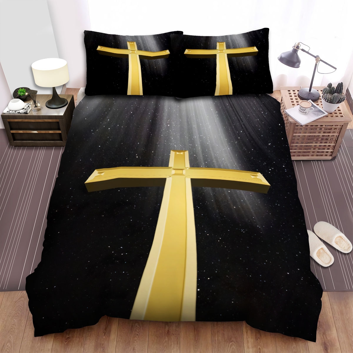 Christianity Christian Cross Jesus Bed Sheets Spread Duvet Cover Bedding Set - Unique Anime Apparel for Fans