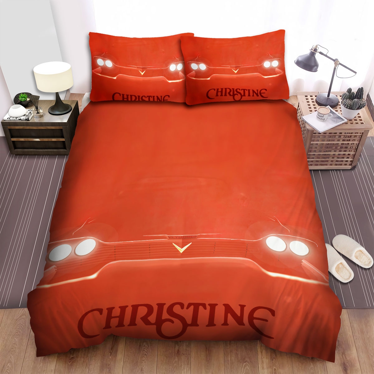 Christine Invisible Car Bed Sheets Spread Comforter Duvet Cover Bedding Set - Unique Anime Apparel for Fans