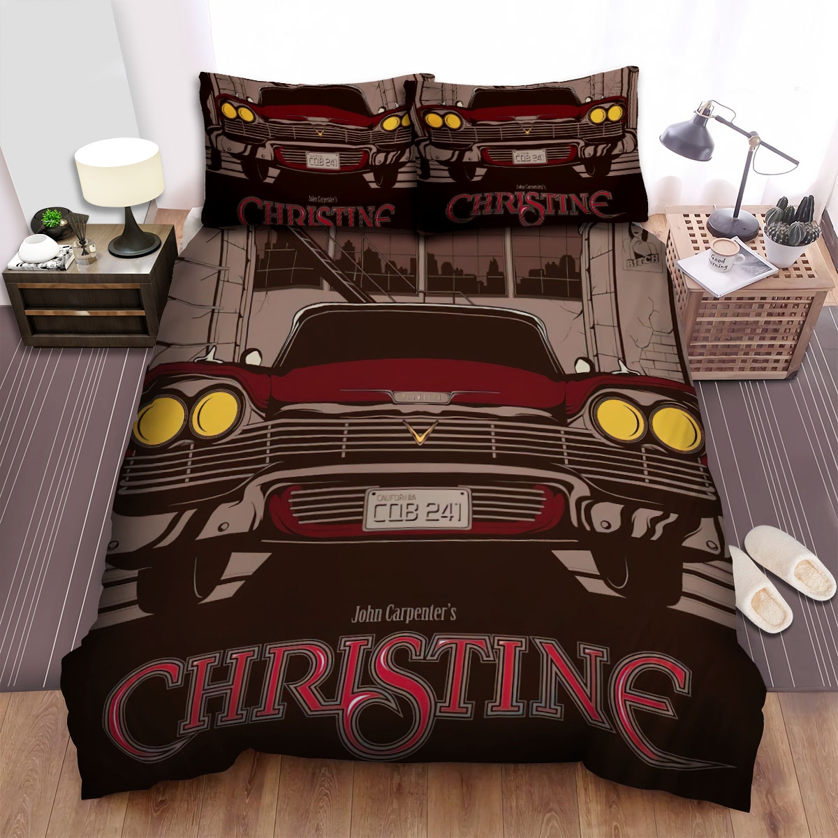 Christine Movie Art 4 Bed Sheets Spread Duvet Cover Bedding Set - Unique Anime Apparel for Fans