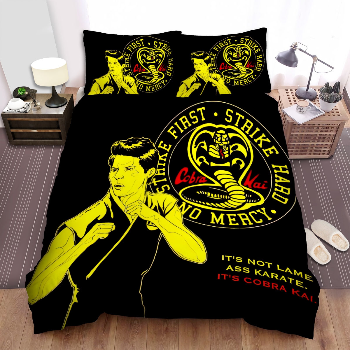 Cobra Kai Movie Digital Art 4 Bed Sheets Spread Duvet Cover Bedding Set - Unique Anime Apparel for Fans