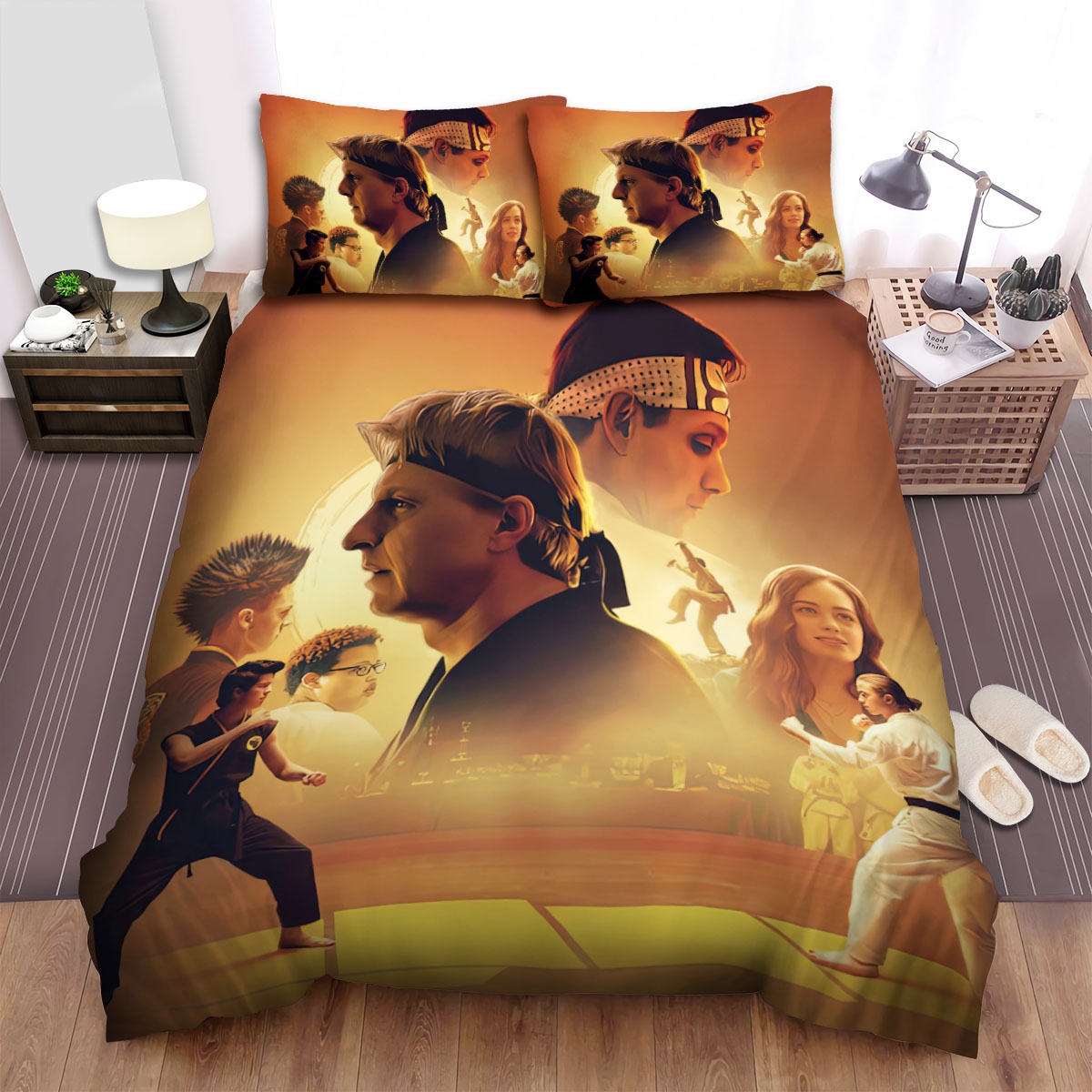 Cobra Kai Movie Poster 3 Bed Sheets Spread Duvet Cover Bedding Set - Unique Anime Apparel for Fans