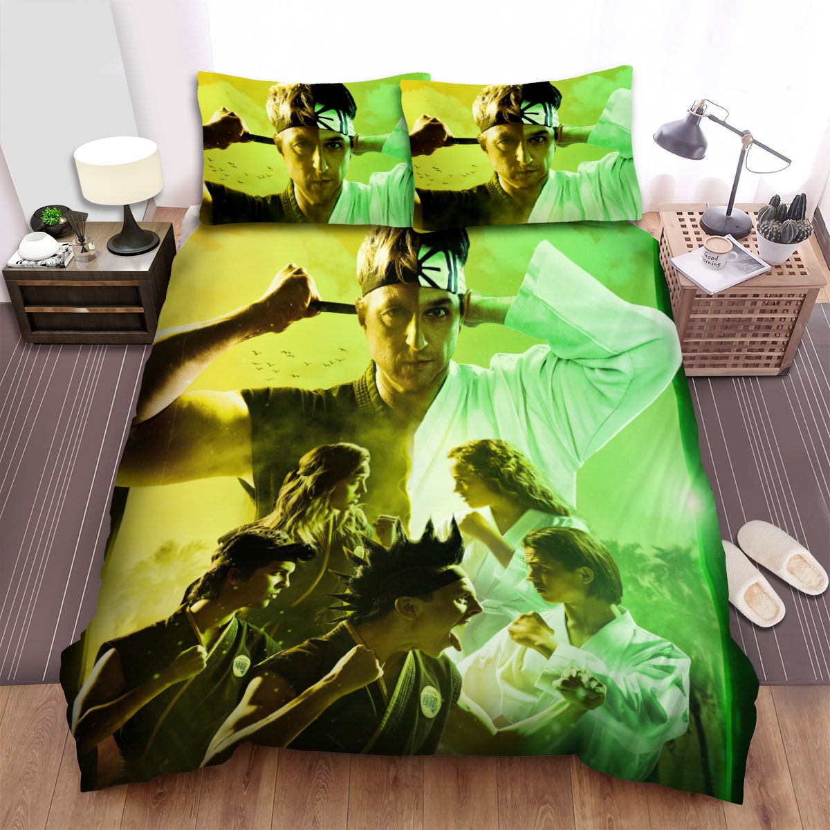 Cobra Kai Movie Poster Art Bed Sheets Spread Duvet Cover Bedding Set - Unique Anime Apparel for Fans