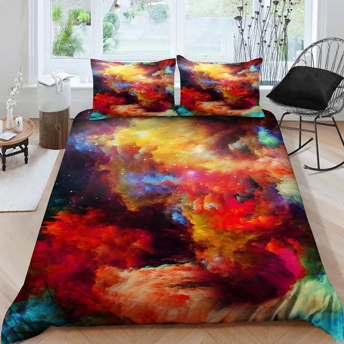 Colorful Bed Sheets Spread Duvet Cover Bedding Set - Unique Anime Apparel for Fans