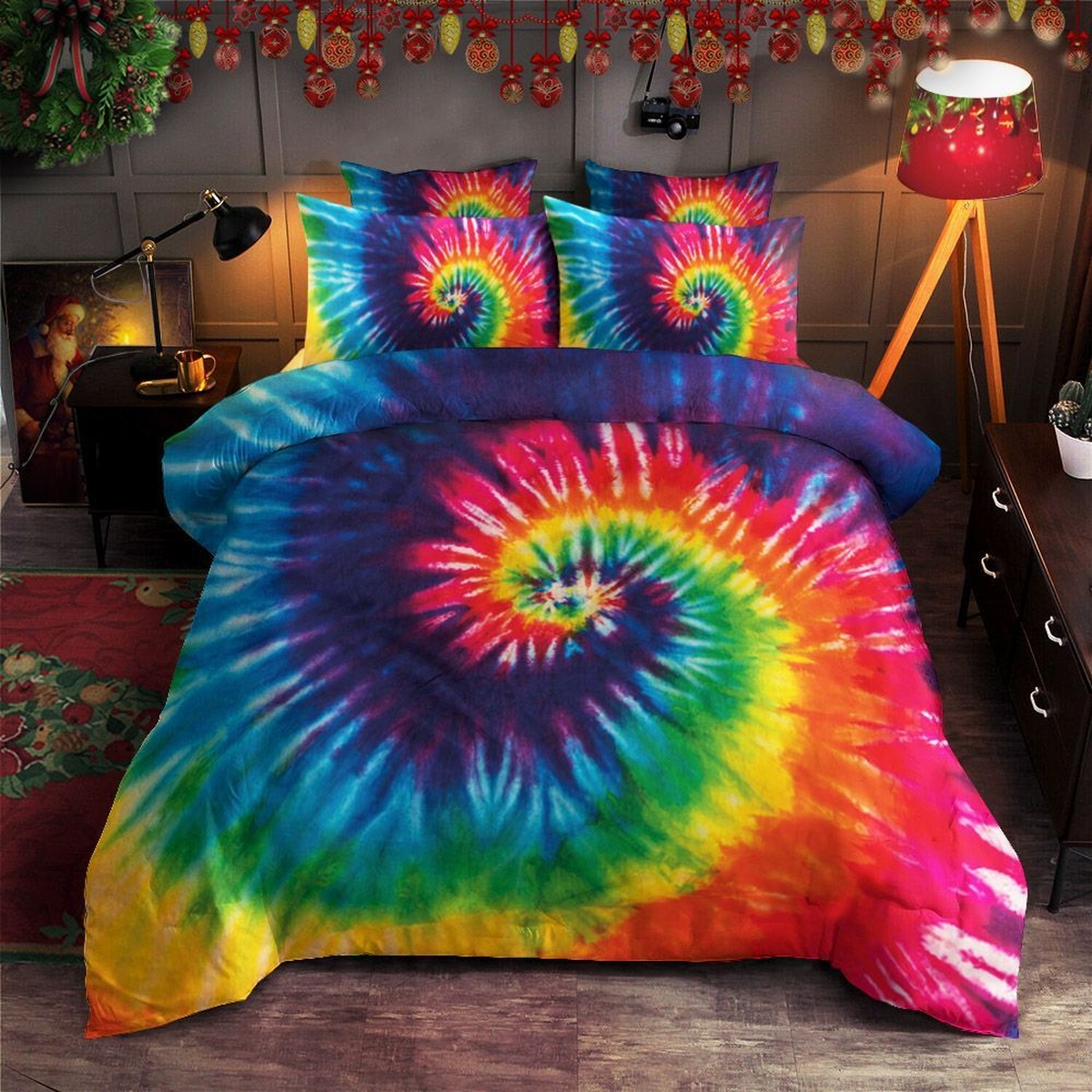 Colorful Tie Dye Duvet Cover Bedding Set Perfect Gifts For Tie Dye Lover Gifts For Birthday Christmas Thanksgiving - Unique Anime Apparel for Fans