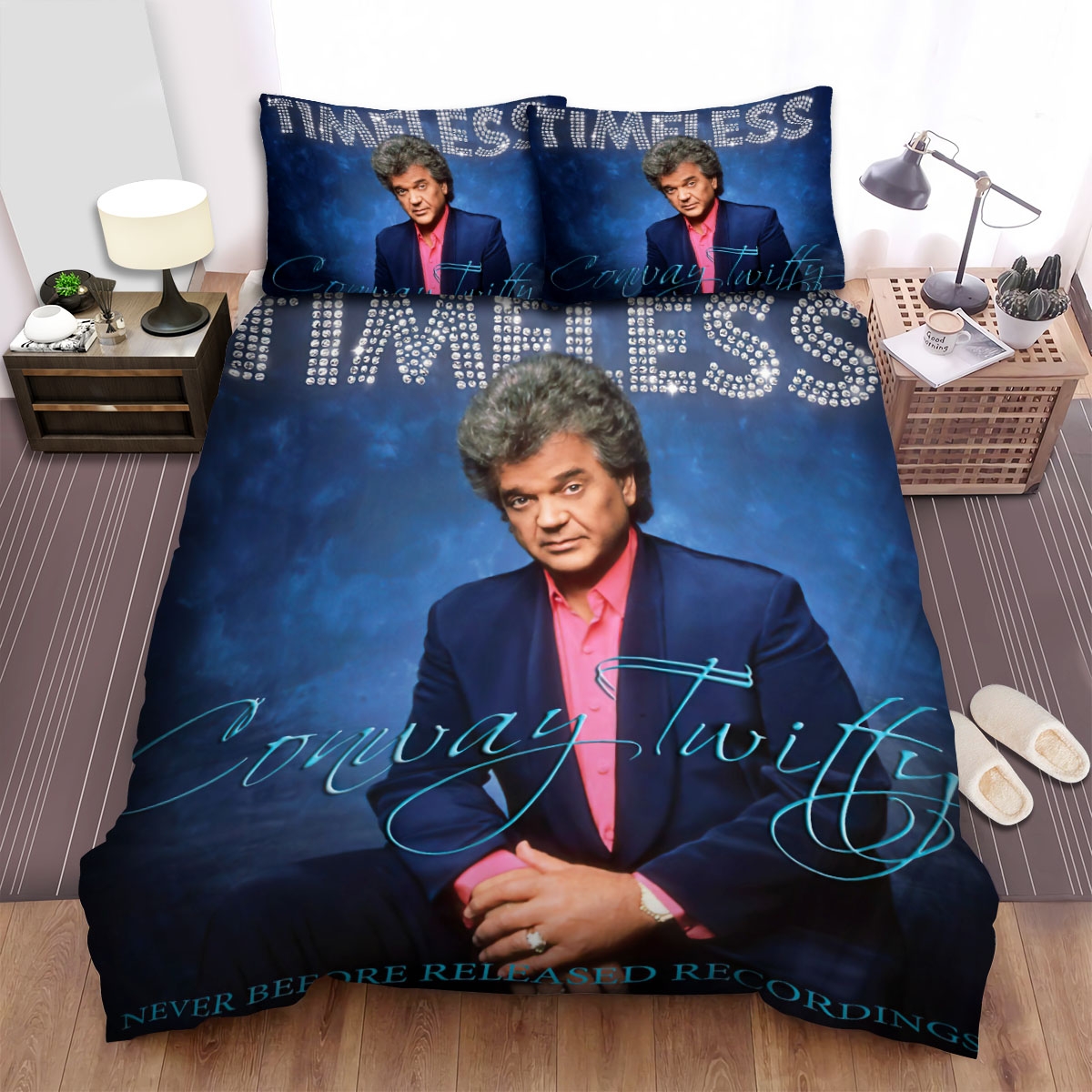 Conway Twitty Timeless Bed Sheets Spread Duvet Cover Bedding Set - Unique Anime Apparel for Fans