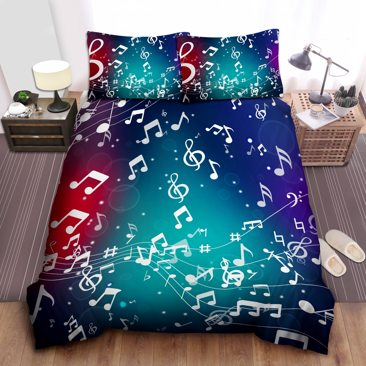 Cool Music Bedding Set Bed Sheets Spread Comforter Duvet Cover Bedding Set - Unique Anime Apparel for Fans
