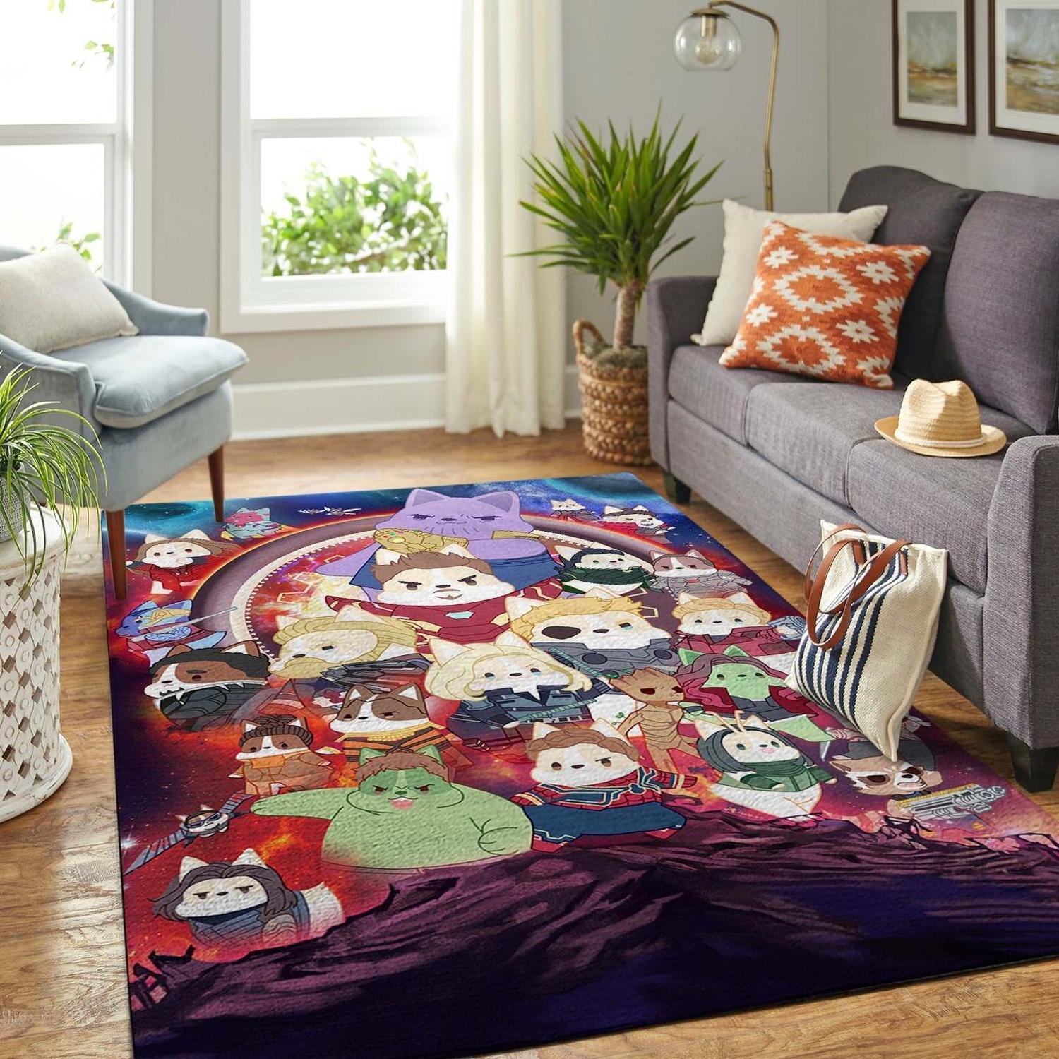 Corgi Avengers Area Rug – Custom Size And Printing - Unique Anime Apparel for Fans