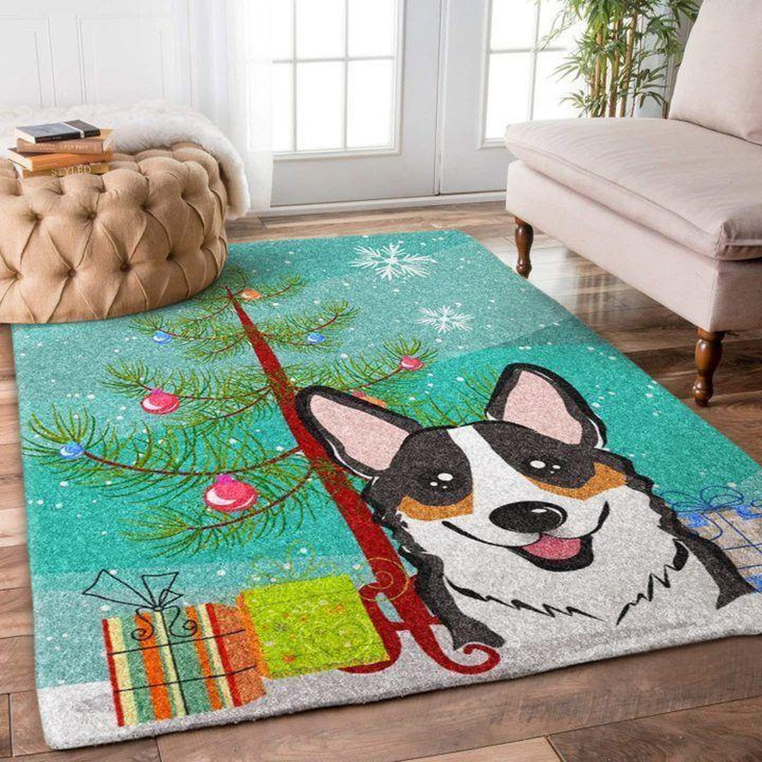 Corgi Christmas Limited Edition Rug - Unique Anime Apparel for Fans