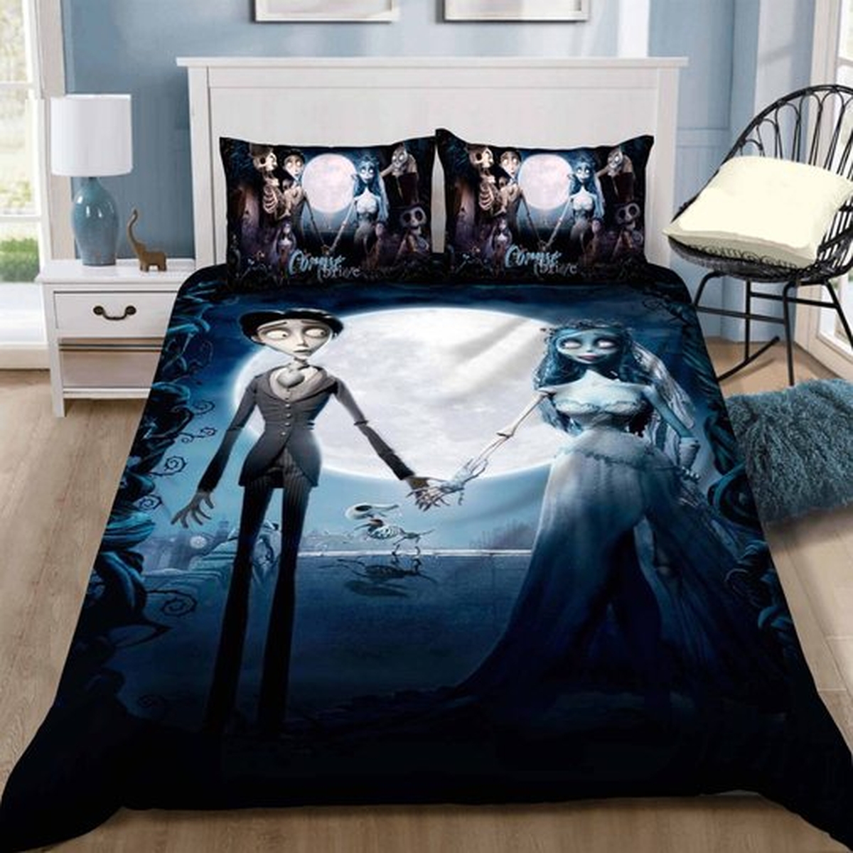 Corpse Bride Bedding Set Sleepy Halloween And Christmas Sale - Unique Anime Apparel for Fans