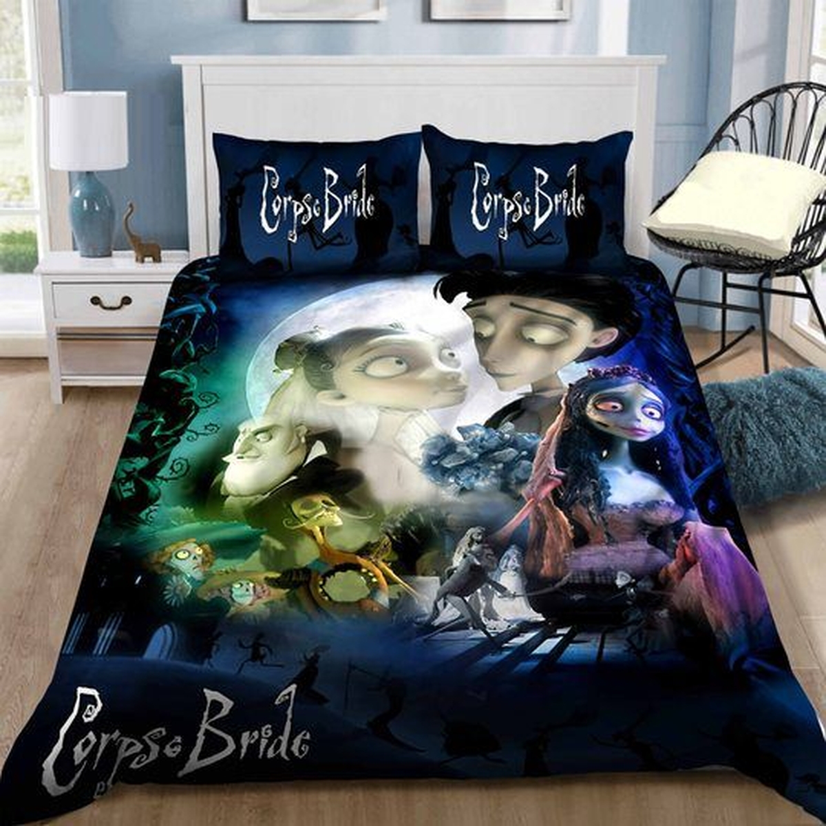 Corpse Bride Bedding Set Sleepy Halloween tml230801 - Unique Anime Apparel for Fans