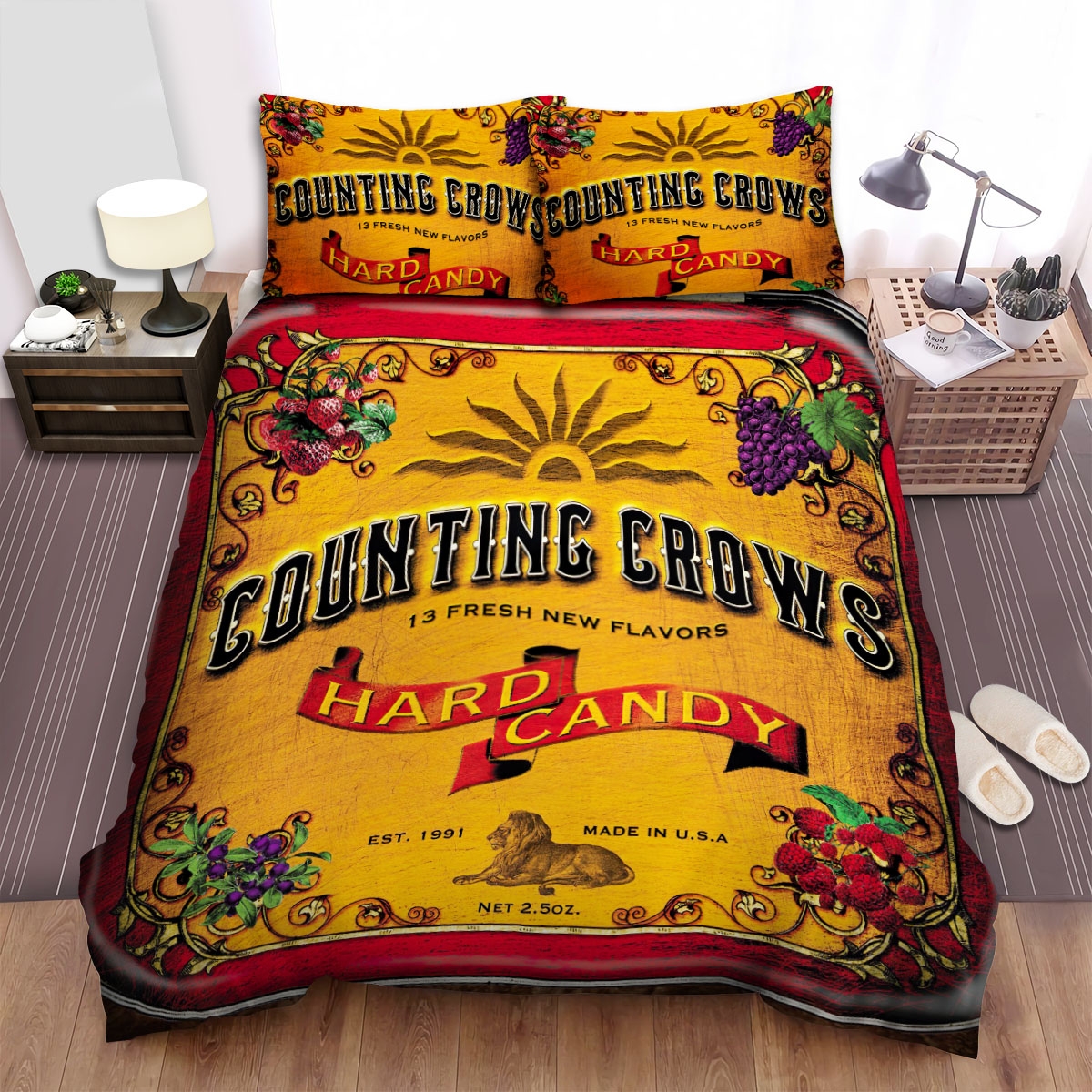 Counting Crows Hard Candy Bed Sheets Spread Duvet Cover Bedding Set - Unique Anime Apparel for Fans