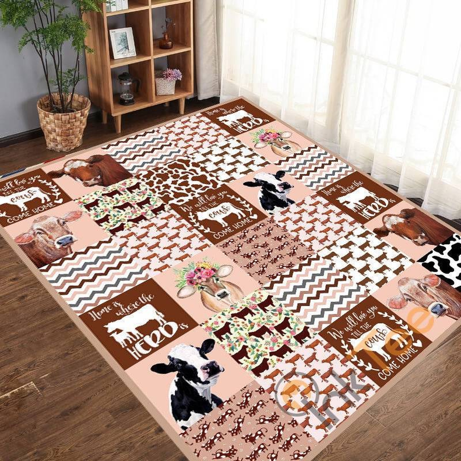 Cow Animal Cute We Will Love You Childrens Home Decoration Lover Farmer Gifts Rug - Unique Anime Apparel for Fans