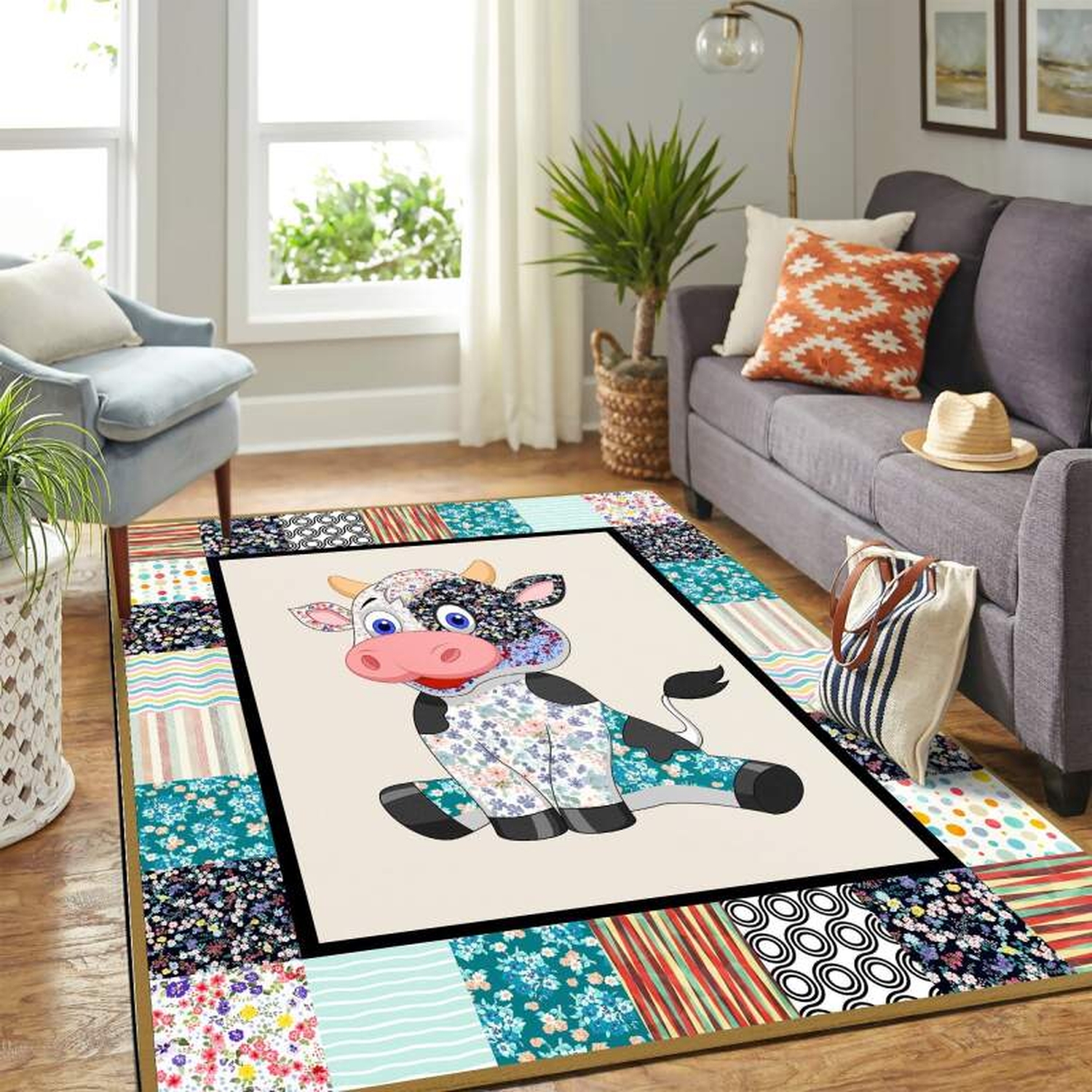Cow Copy Mk Carpet Area Rug - Unique Anime Apparel for Fans